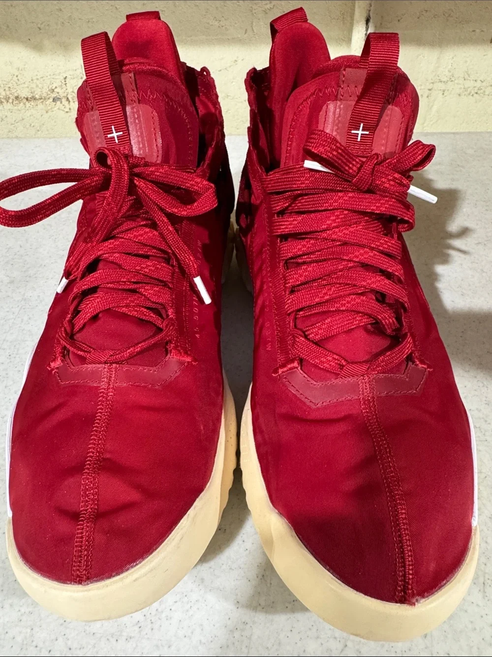 Jordan Jumpman React Men's Deep Red High-Top Sneakers with Cream Soles